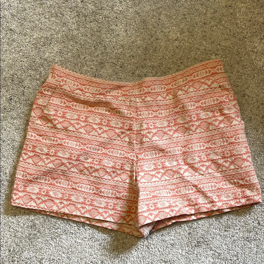 Xhilaration Medium Coral High Waist Boho/Aztec Shorts